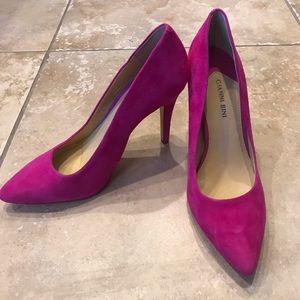 Fuschia Suede Pumps